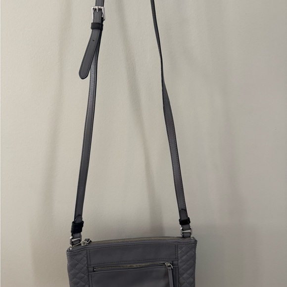 Vera Bradley small gray leather crossbody - Picture 4 of 7